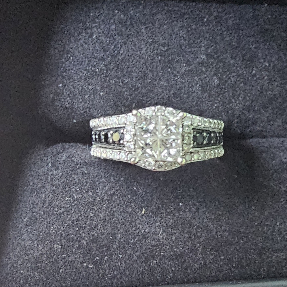 Engagement ring and wedding band